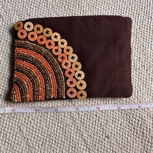 Vintage Original Good Sunshine bead and button coin purse